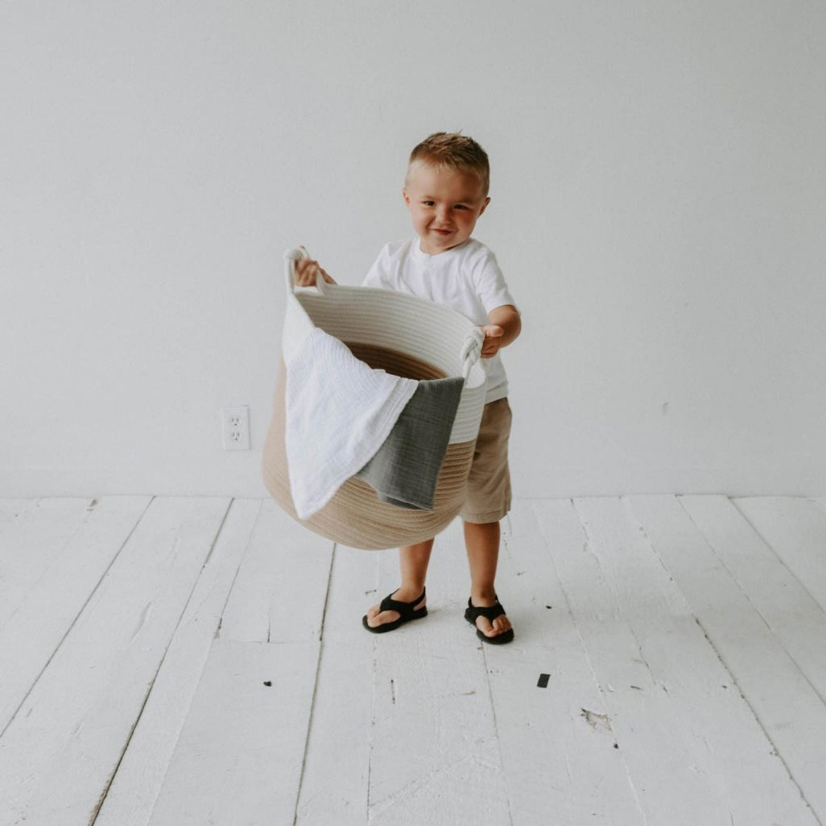 Soft Woven Rope Storage Basket