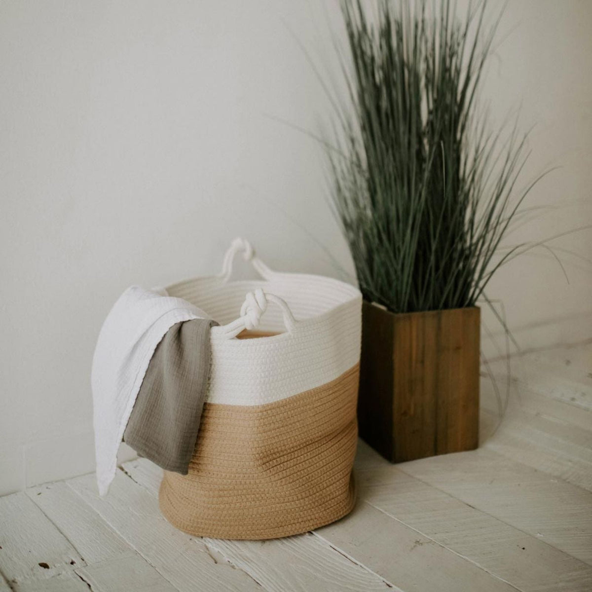 Soft Woven Rope Storage Basket