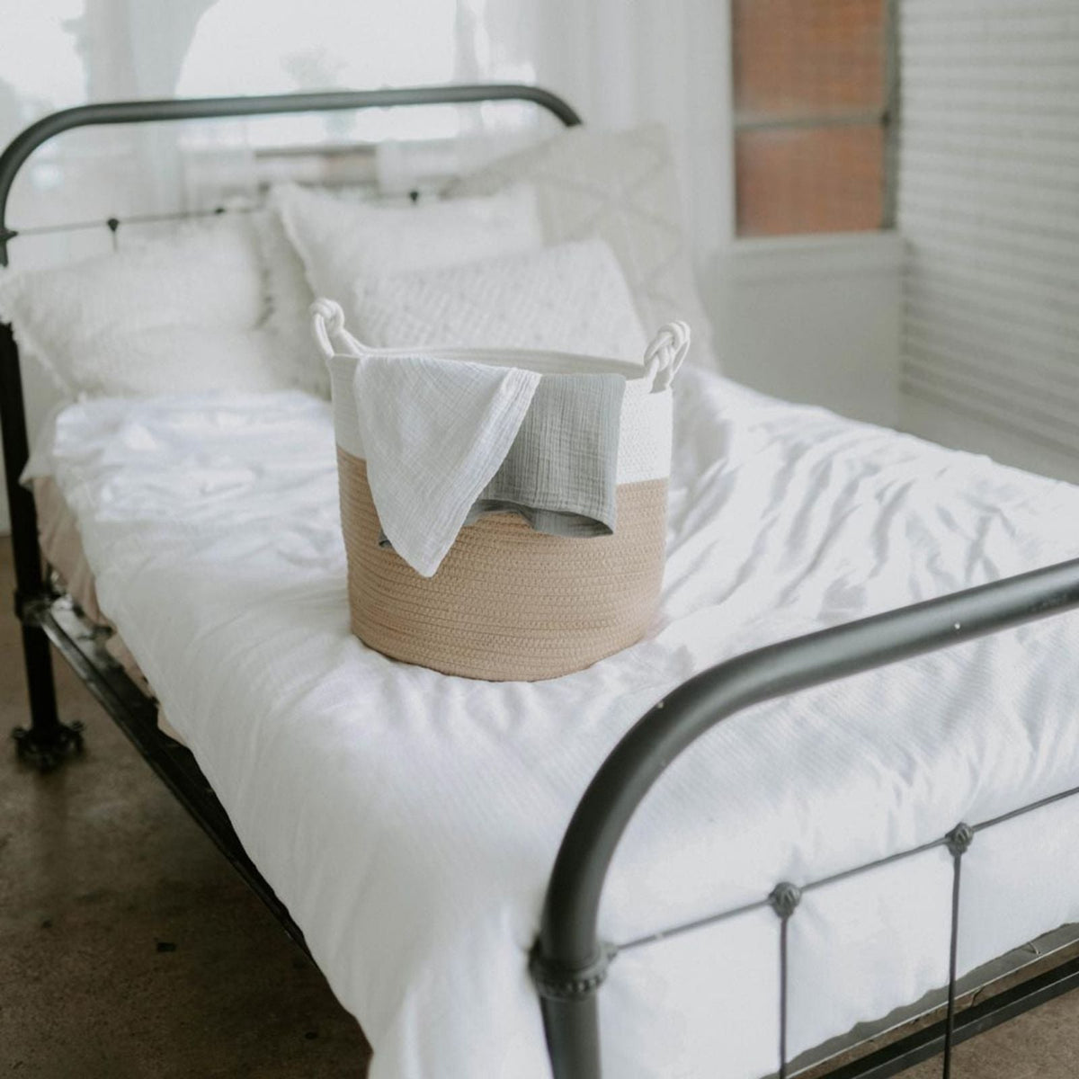 Soft Woven Rope Storage Basket