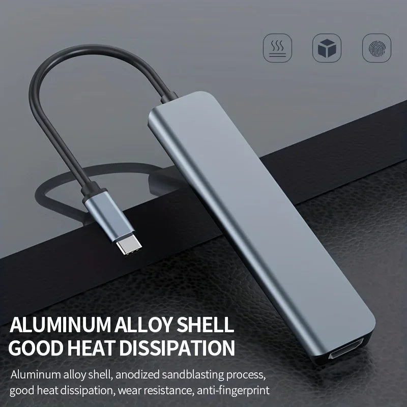 Aluminum Alloy Shell 7-Port Hub