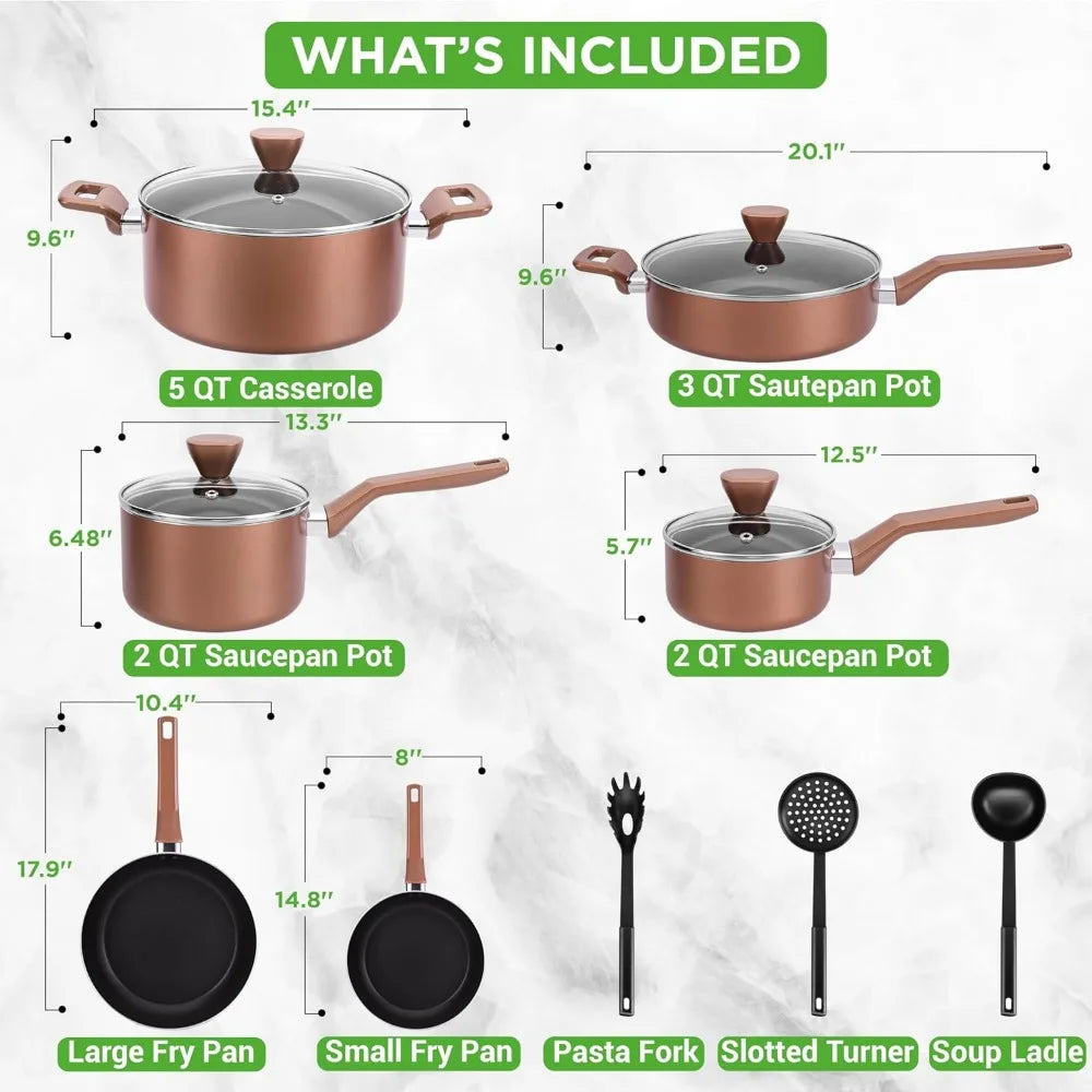 13 Piece Non-Stick Kitchen Cookware