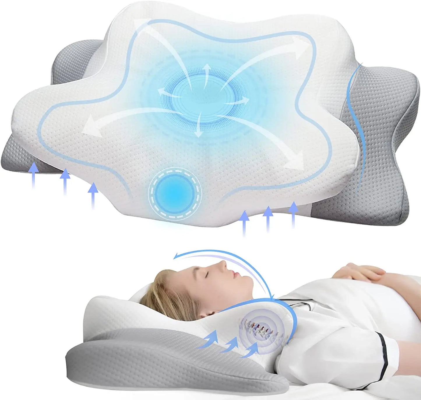 Versatile Ergonomic Memory Foam Pillow