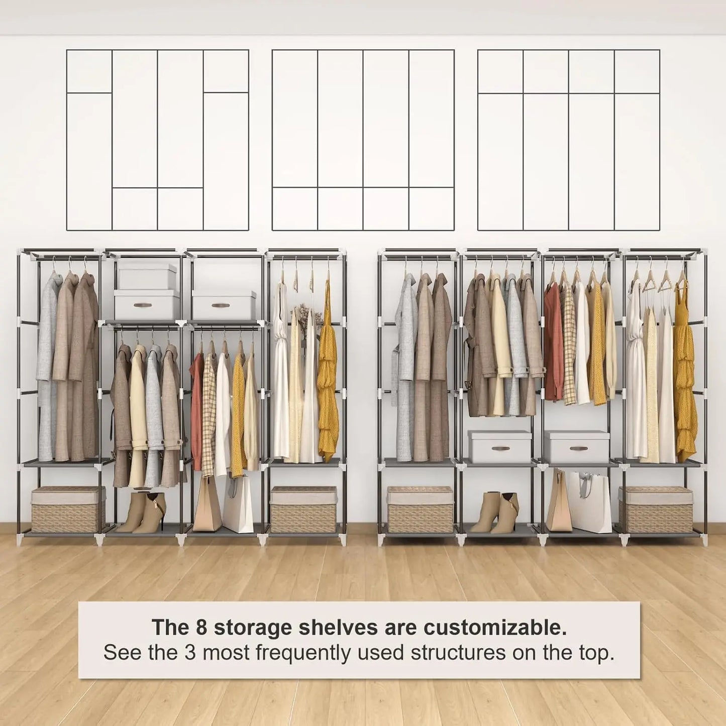 Contemporary Large Capacity Portable Wardrobe