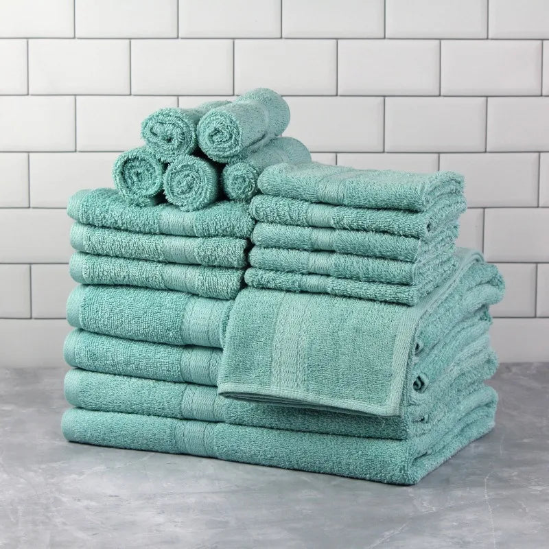 Basic Solid 18-Piece Bath Towel Set