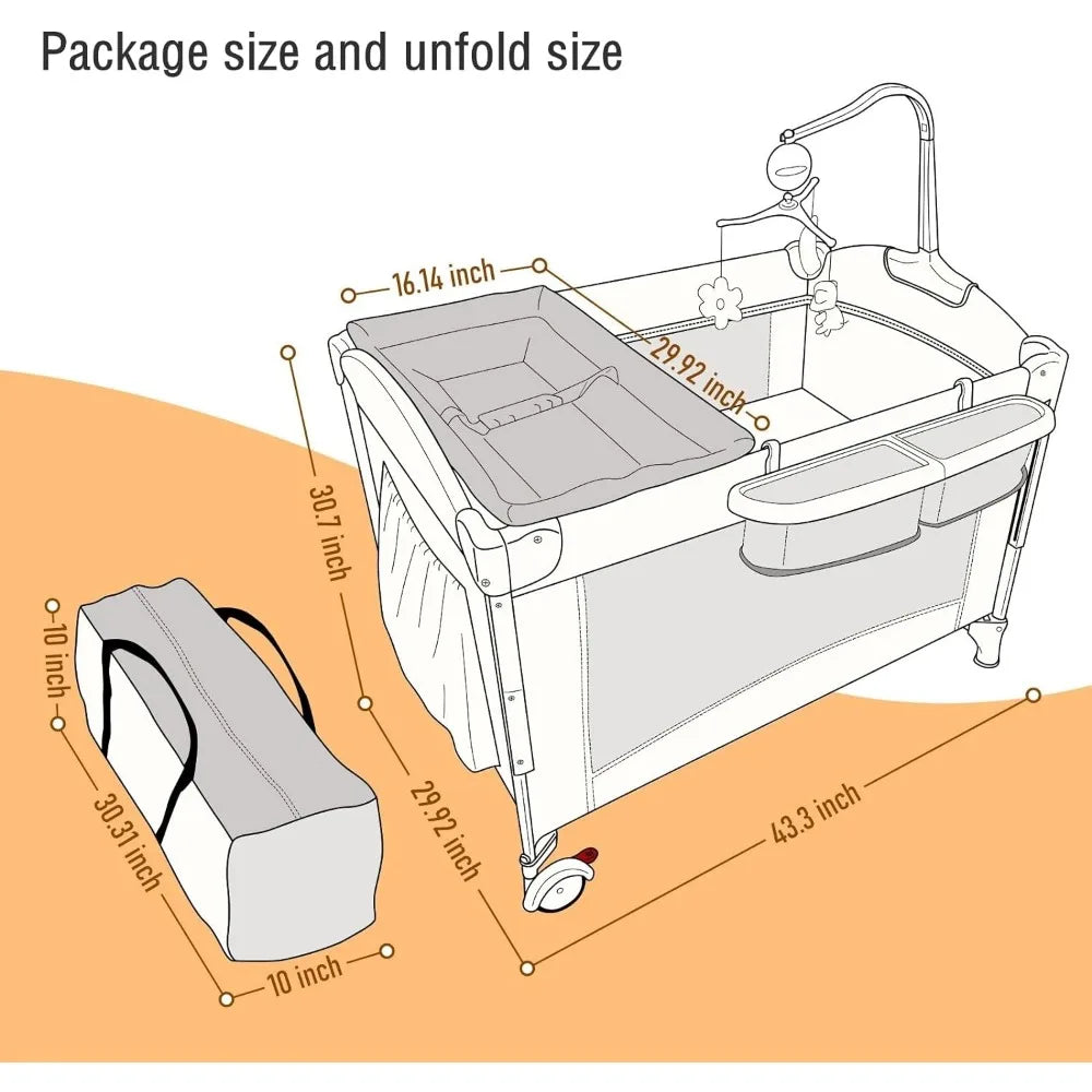 5-in-1 Travel Bedside Crib