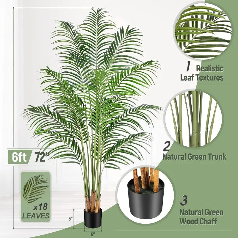 Luxurious Artificial 4-6 Feet Tall Palm Tree