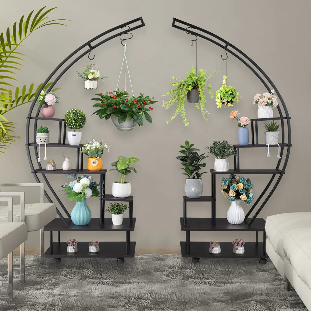 Black Contemporary Indoor Plant Stand