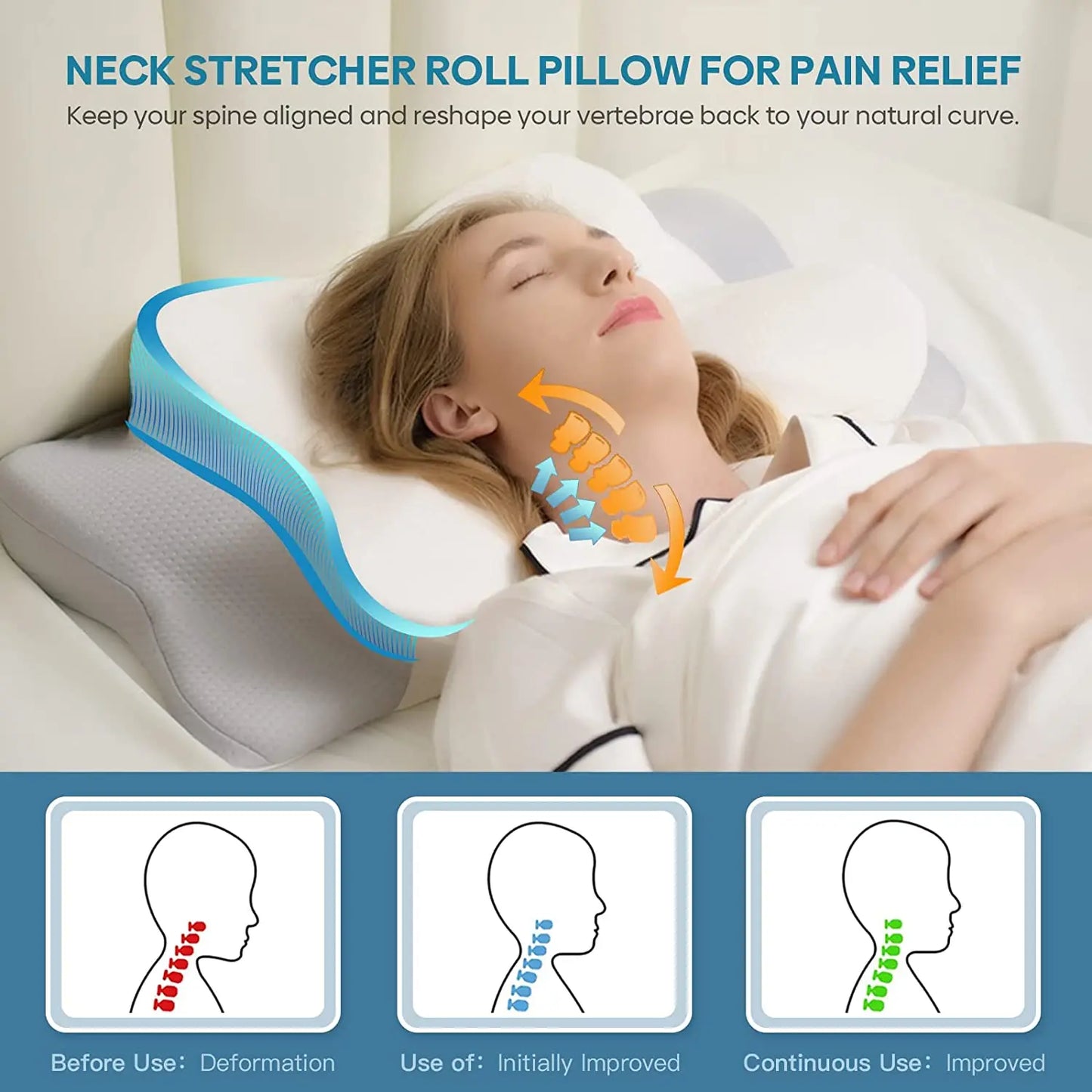 Versatile Ergonomic Memory Foam Pillow