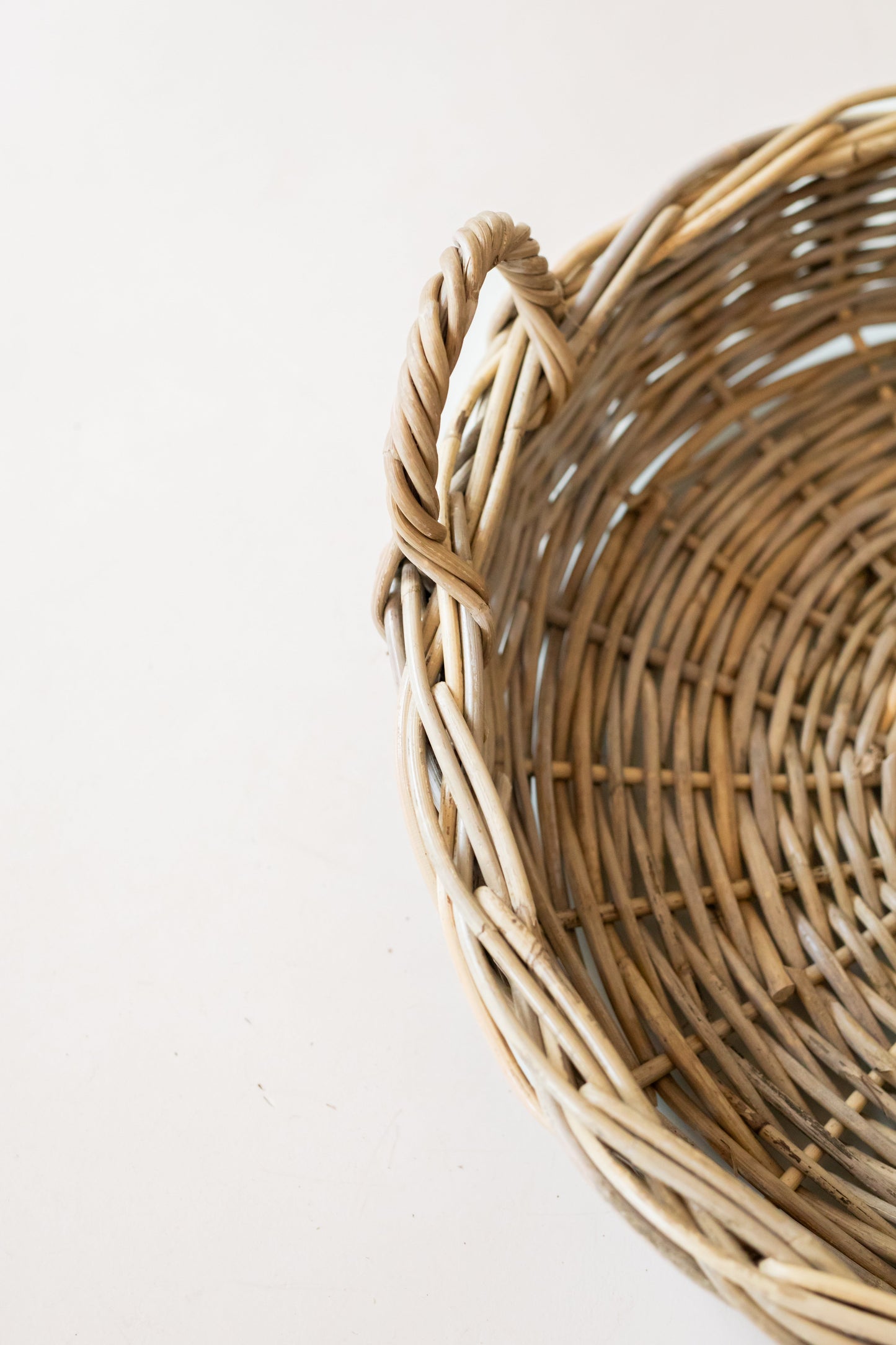 Handcrafted Round Rattan Tray