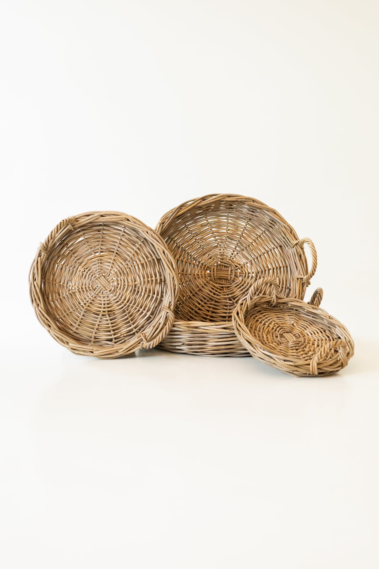 Handcrafted Round Rattan Tray