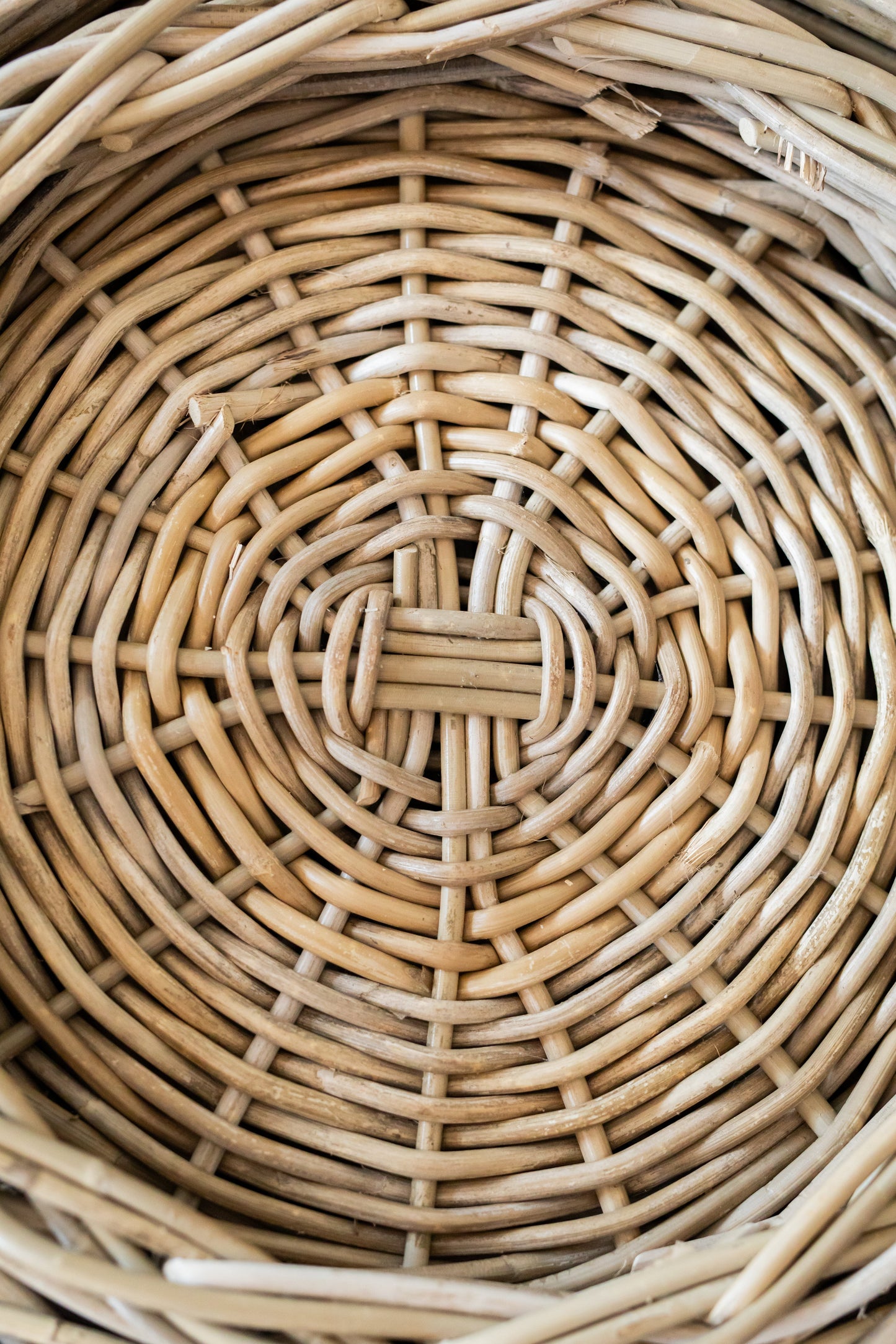 Handcrafted Round Rattan Tray