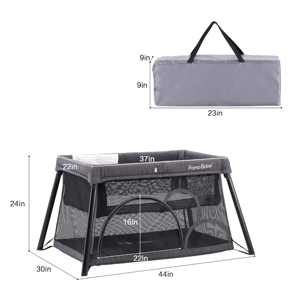 Portable Travel Crib with Mattress