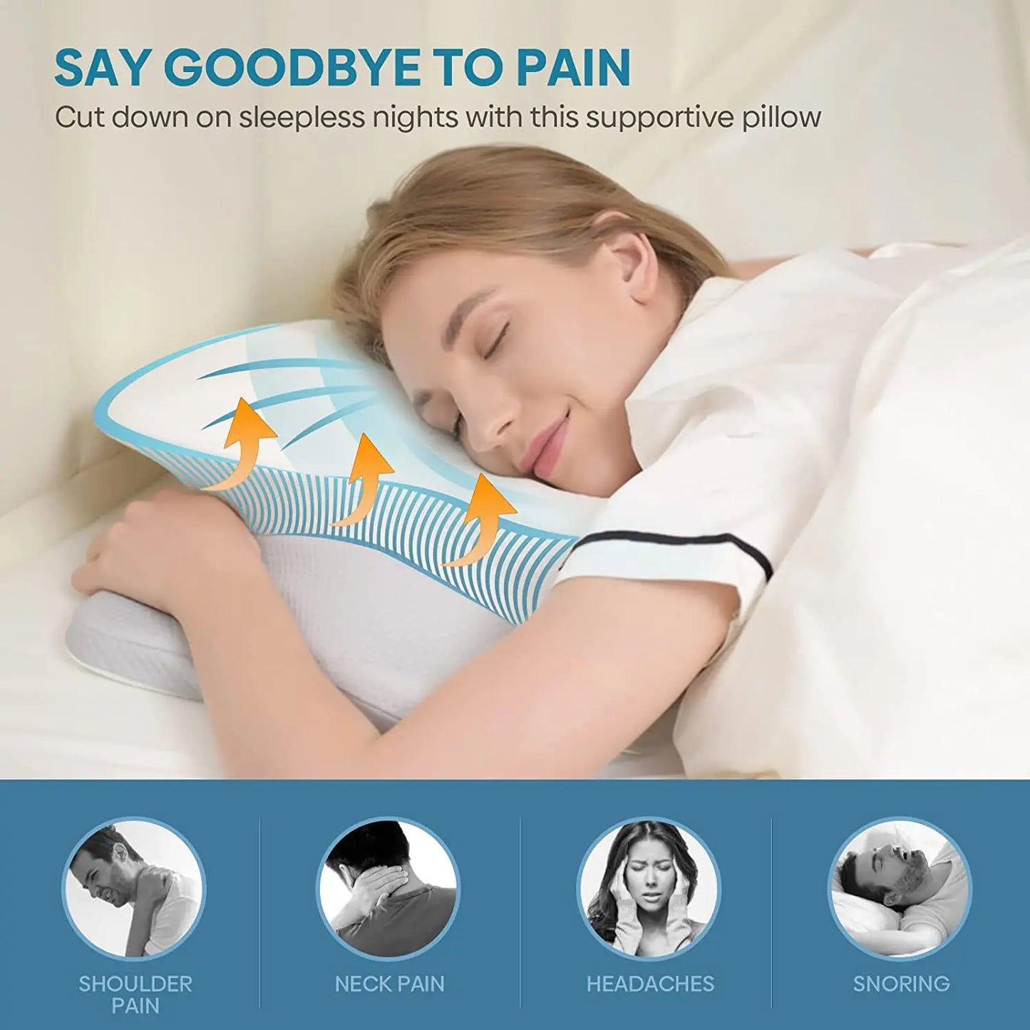 Versatile Ergonomic Memory Foam Pillow