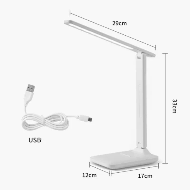 White Sleek Design Adjustable LED Desk Lamp