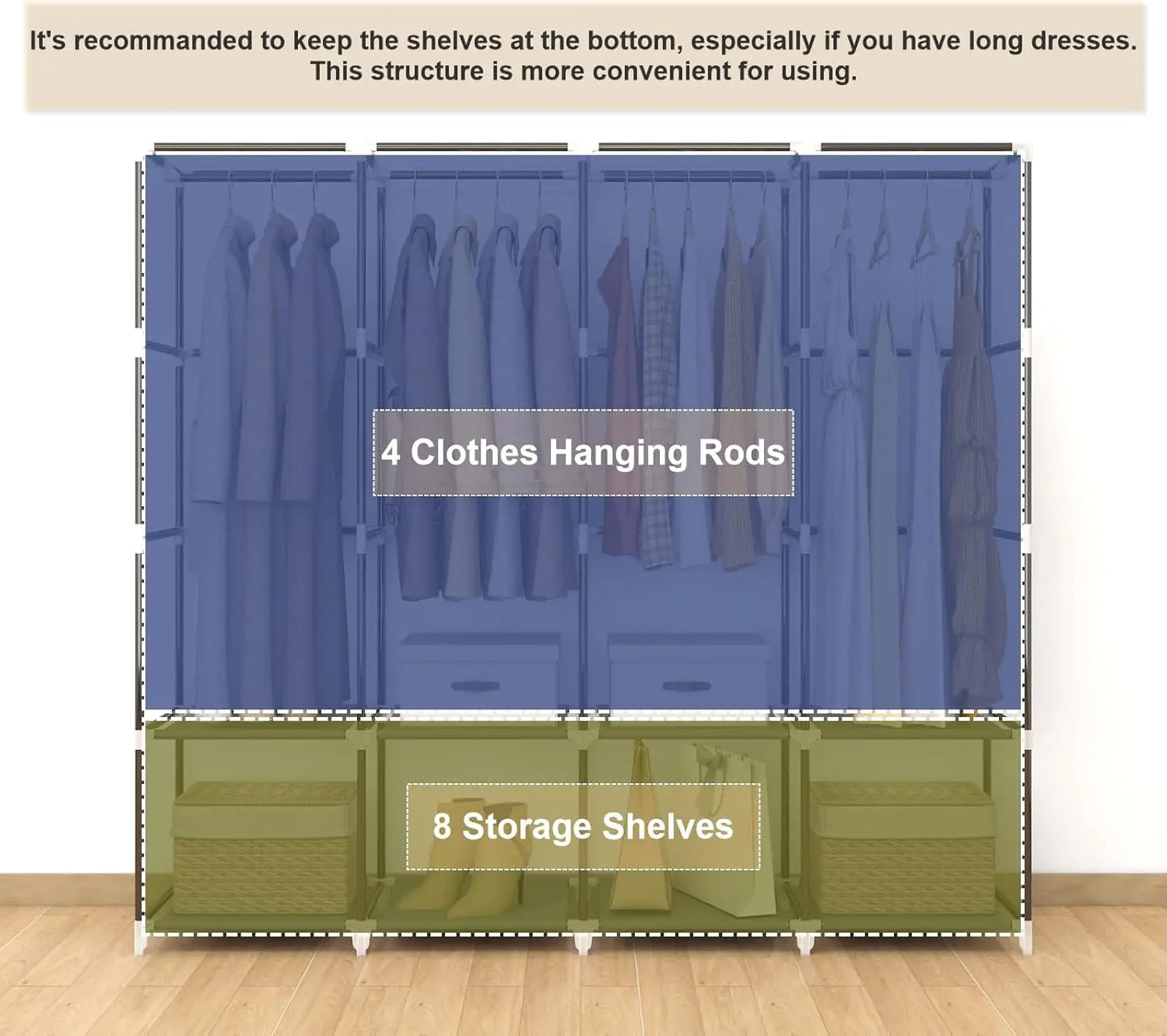 Contemporary Large Capacity Portable Wardrobe