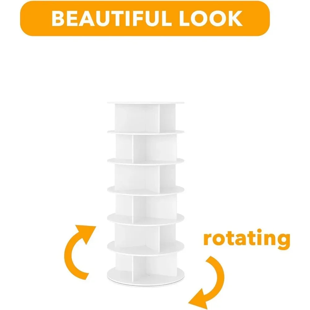 6-Tier Rotating Shoe Tower