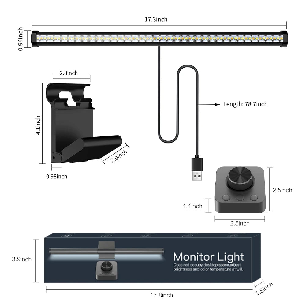 17.3 Inch LED Monitor Light Bar with 5 Color Modes