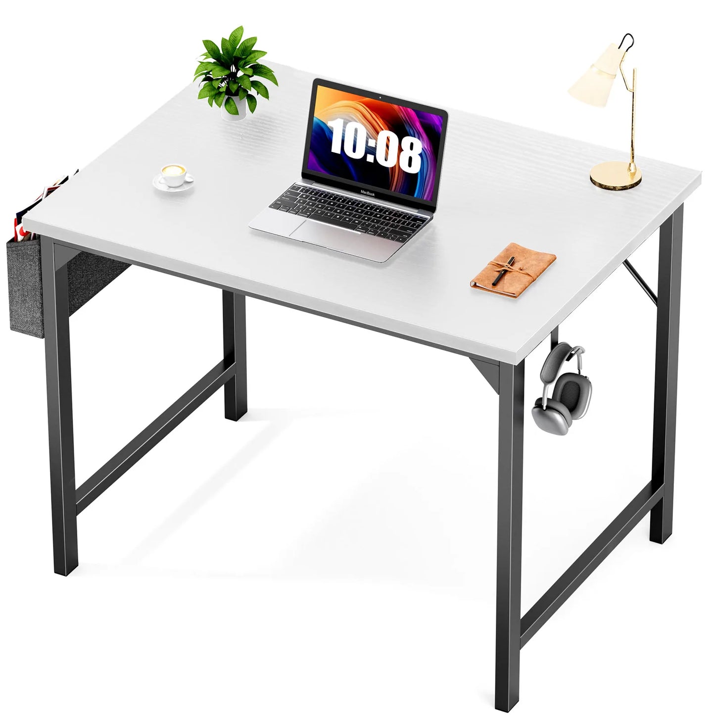 Simple Style Computer Desk with Storage Pocket