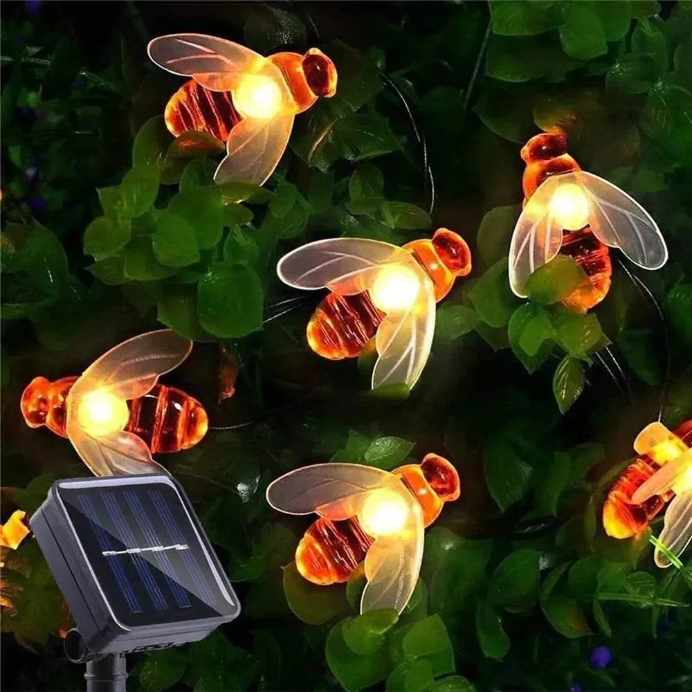 Cute Bee Solar String Lights