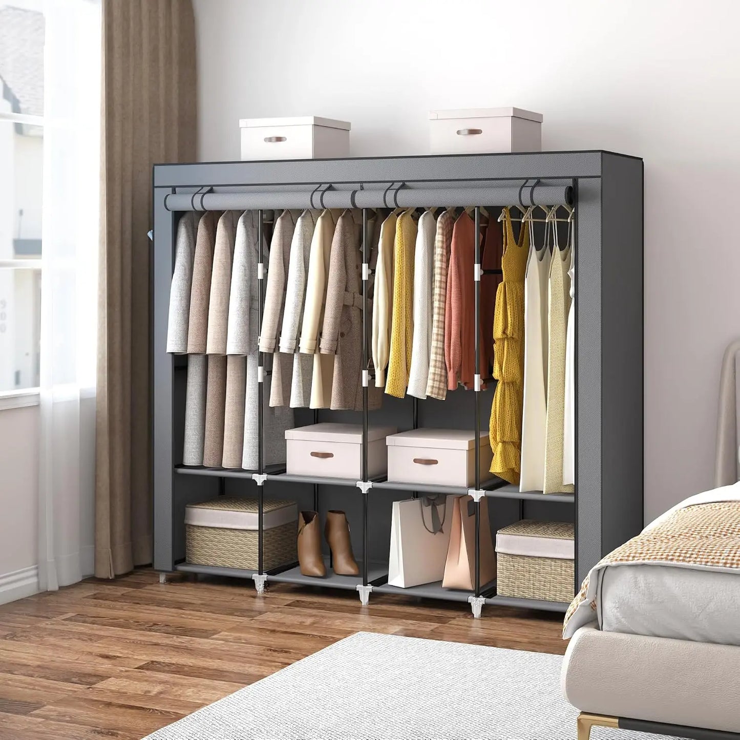 Contemporary Large Capacity Portable Wardrobe