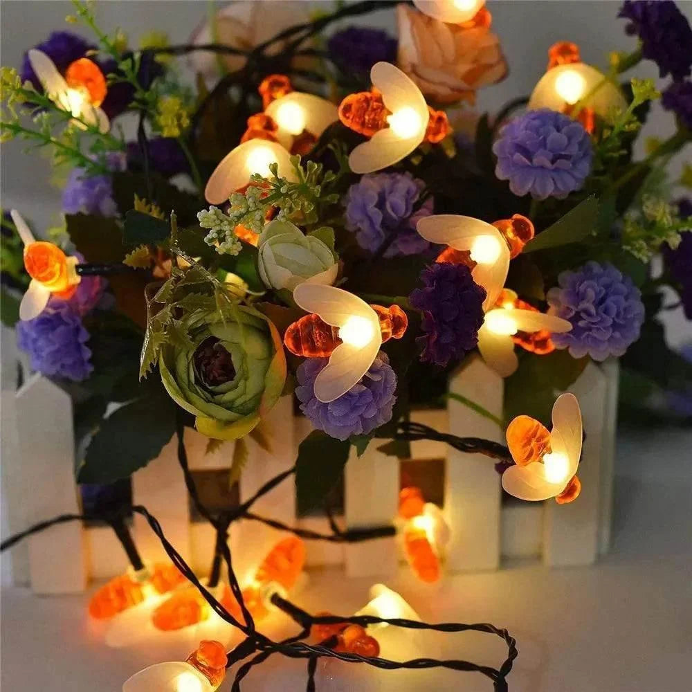 Cute Bee Solar String Lights