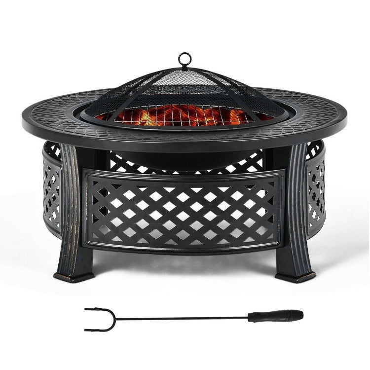 Rustic Steel Outdoor Fire Pit