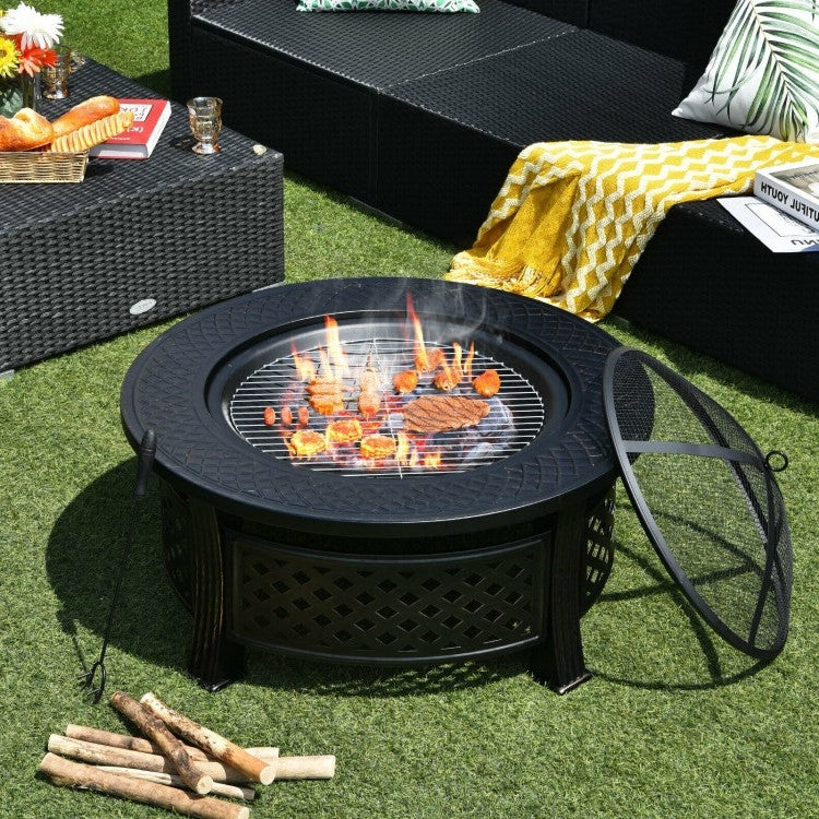 Rustic Steel Outdoor Fire Pit