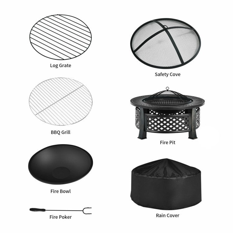 Rustic Steel Outdoor Fire Pit