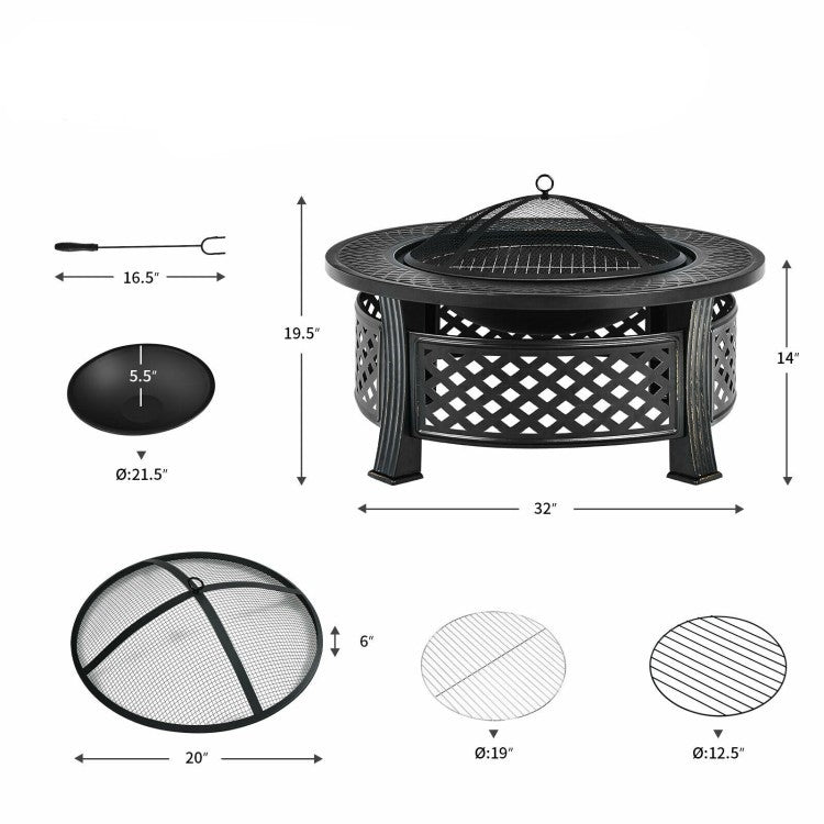 Rustic Steel Outdoor Fire Pit