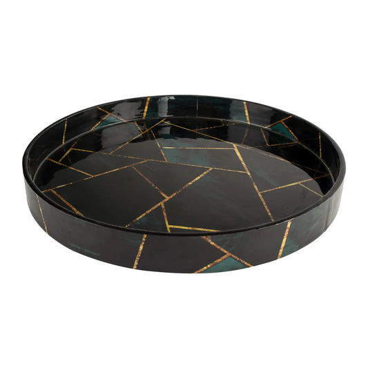 12" Round Decorative Serving Tray
