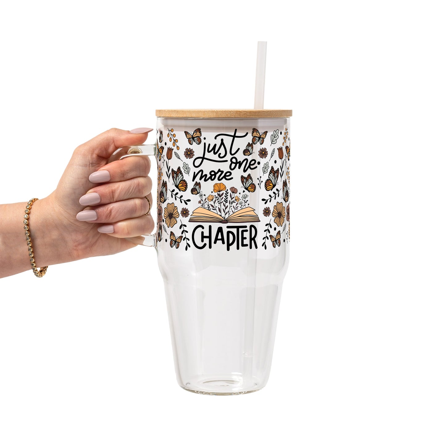 Just One More Chapter Glass Cup