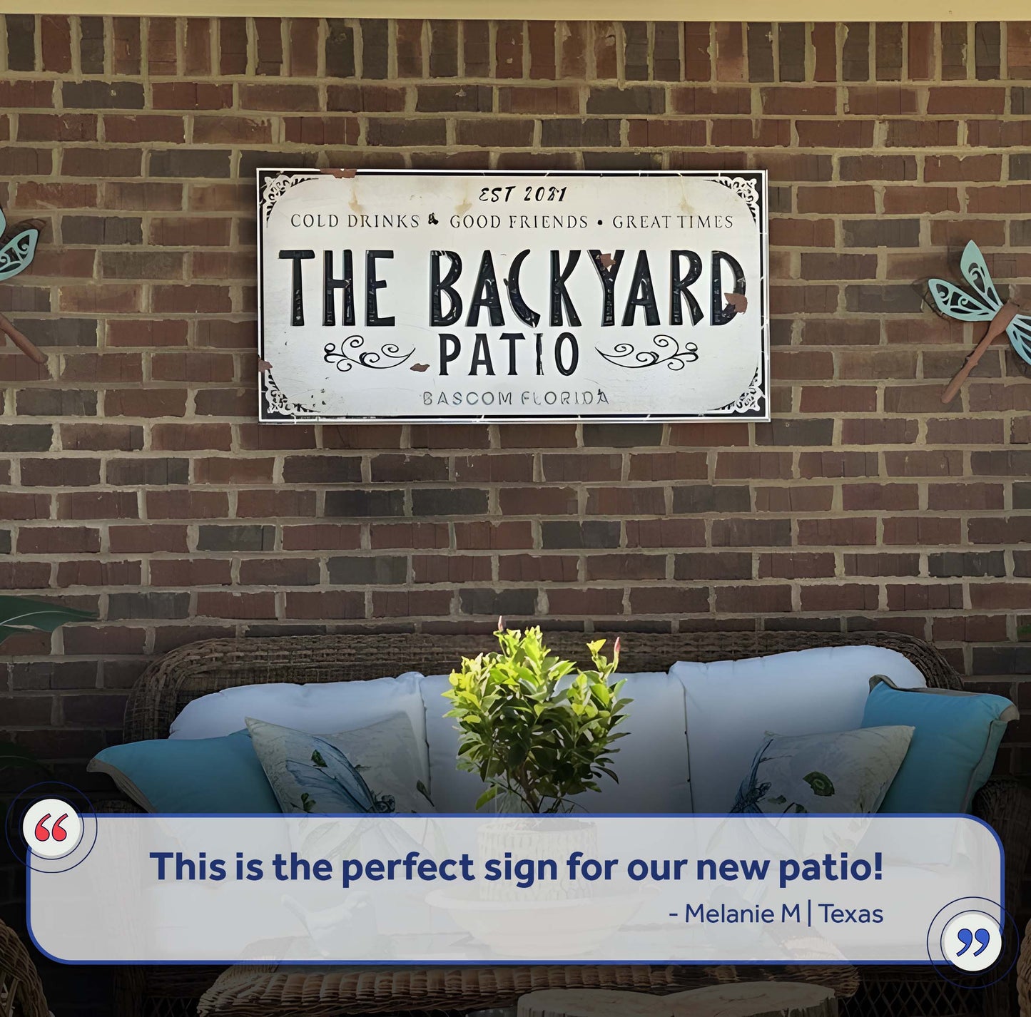 Rustic Style Family Patio Sign-Canvas