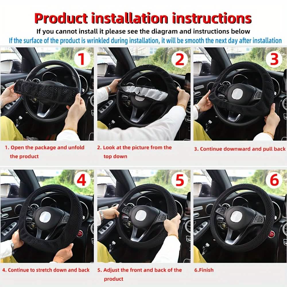 Breathable Non-Slip Mesh Steering Wheel Cover