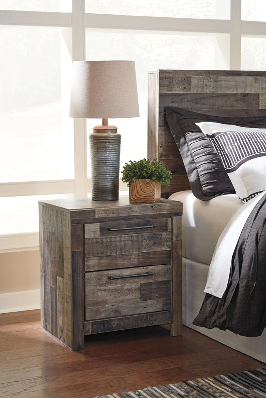 Multi-Gray Two-Drawer Night Stand