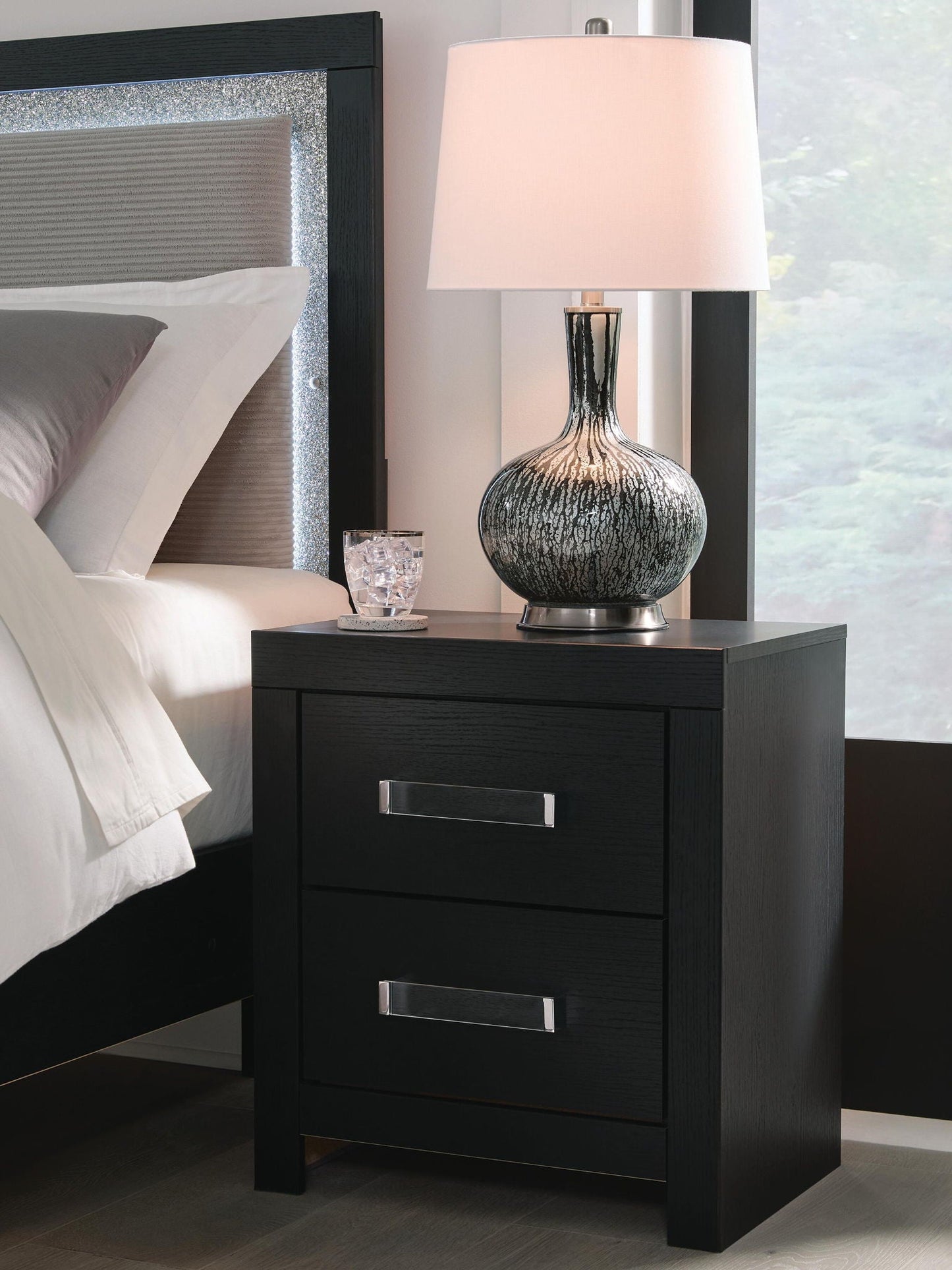 Matte Finish Two-Door Night Stand