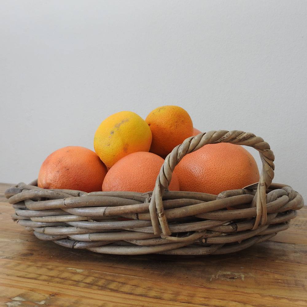 Handcrafted Round Rattan Tray