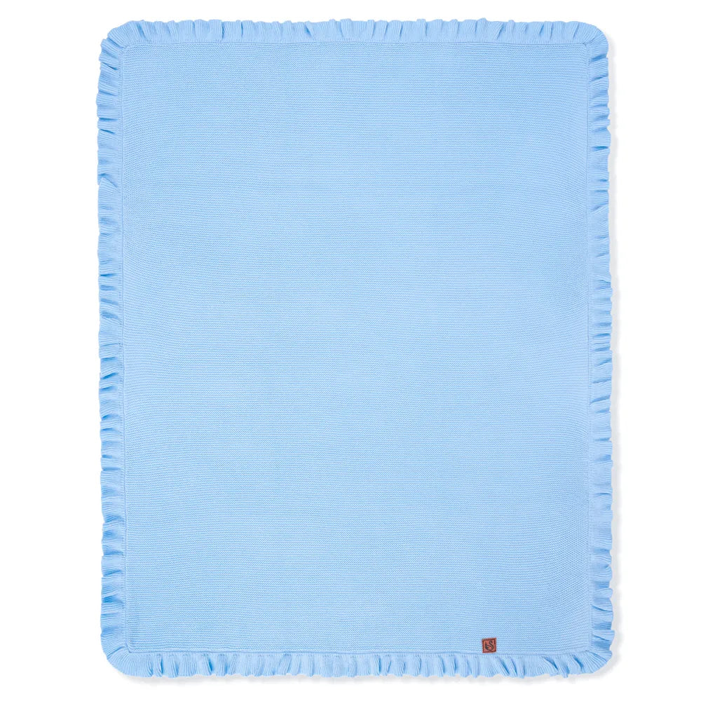 Ruffled Edge Knit Baby Blanket