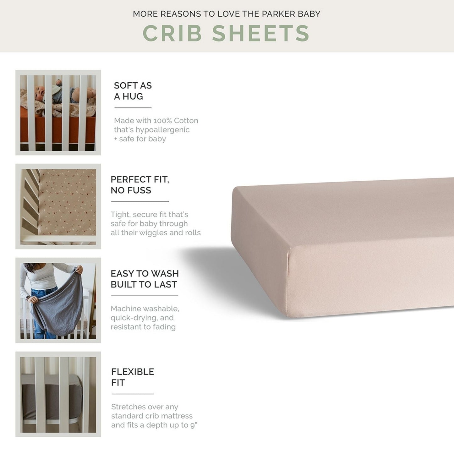 Hypoallergenic Cotton Crib Sheets
