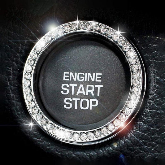 Crystal Rhinestone Car Bling Ring Emblem Sticker