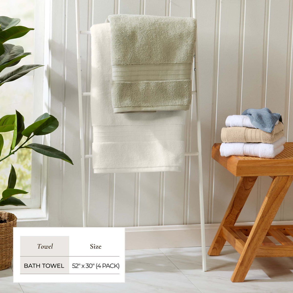 Six Piece Premium Bath Towel Set