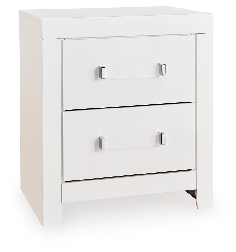 Matte Finish Two-Door Night Stand
