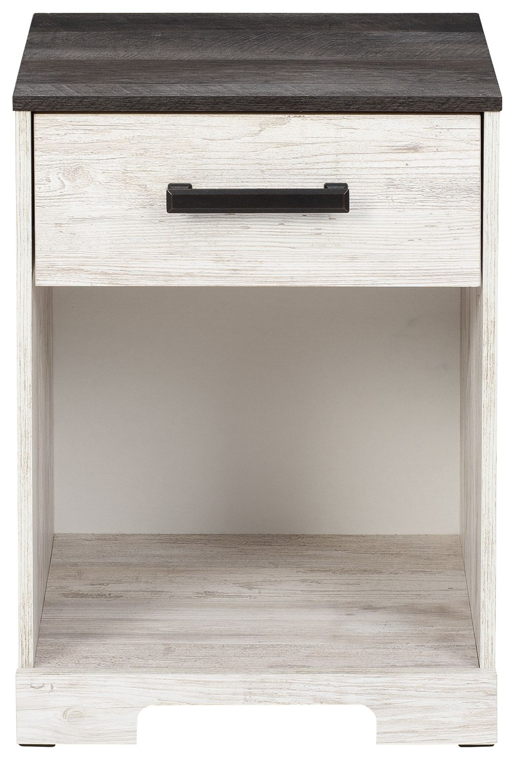 One Drawer Night Stand with Open Cubby