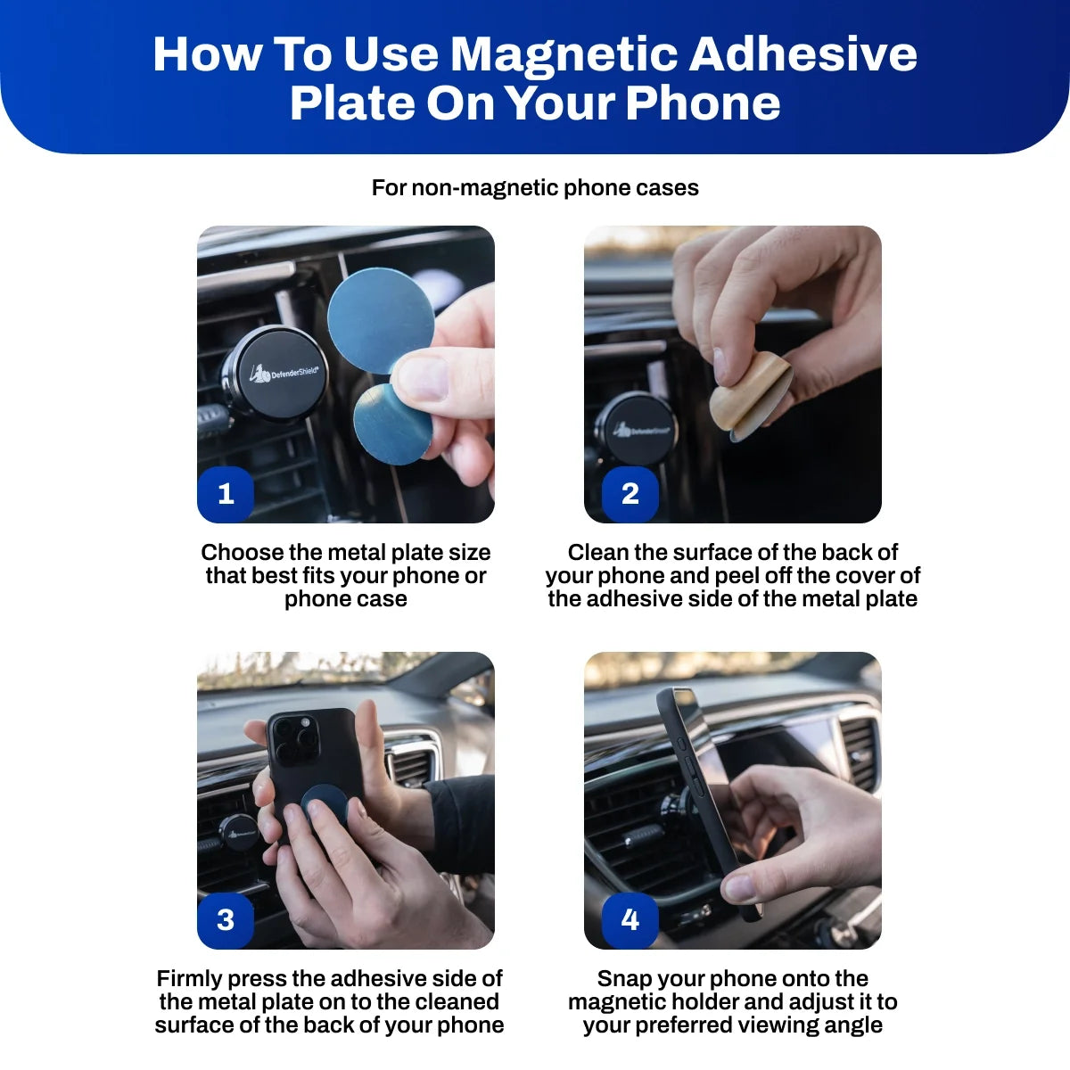 Magnetic Car Phone Holder – Air Vent Mount