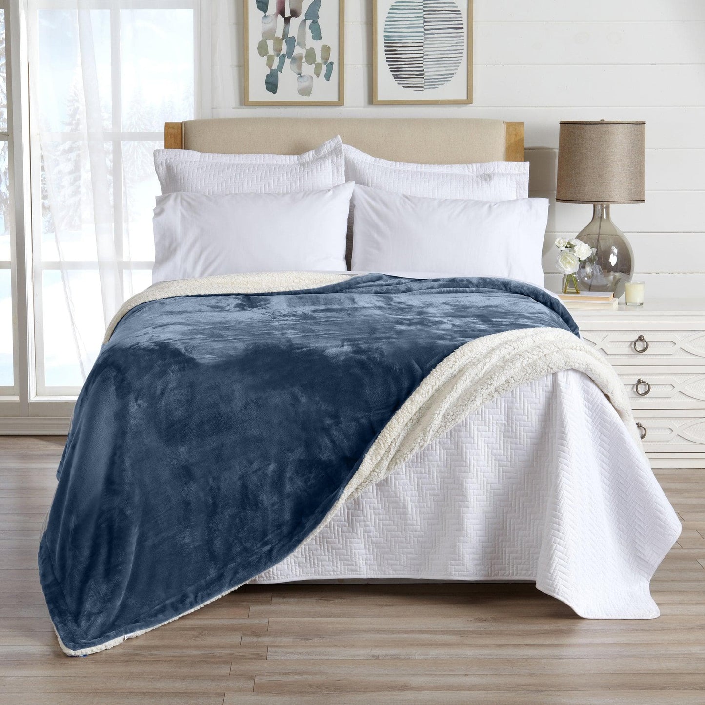 Velvet Plush Sherpa Luxury Blanket