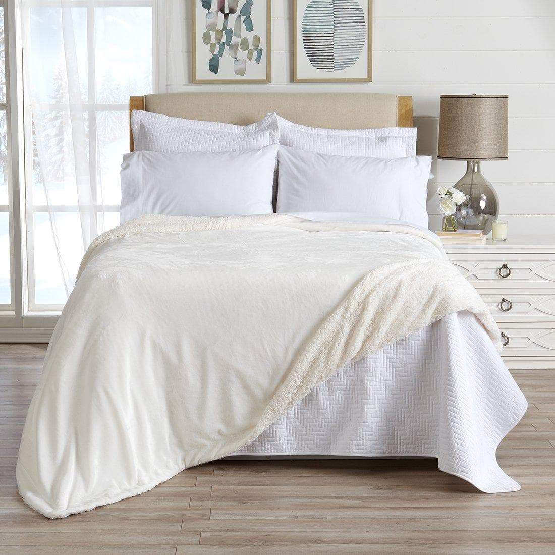 Velvet Plush Sherpa Luxury Blanket