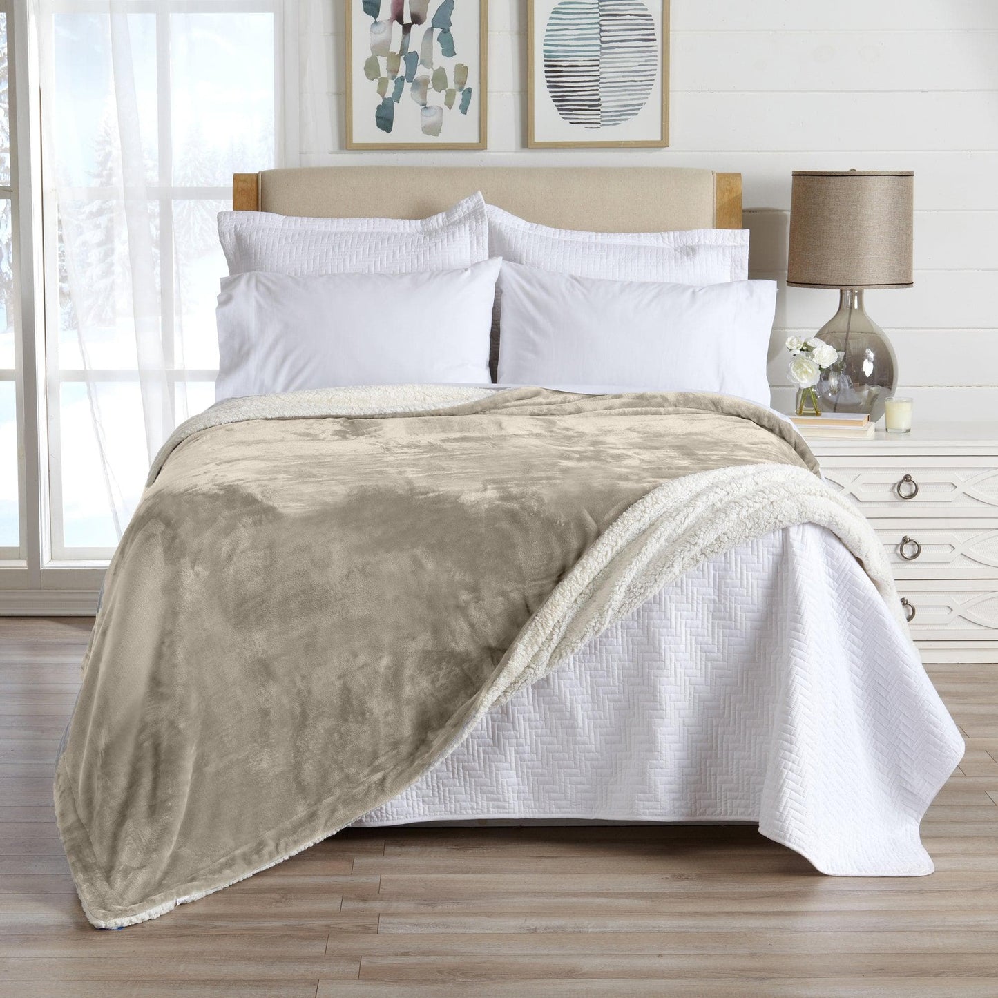 Velvet Plush Sherpa Luxury Blanket