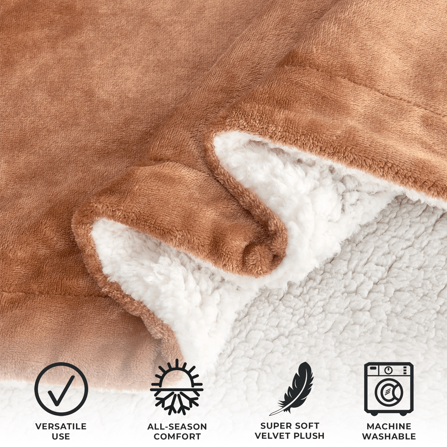 Velvet Plush Sherpa Luxury Blanket