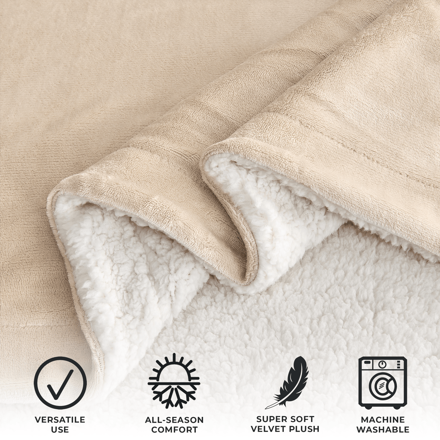 Velvet Plush Sherpa Luxury Blanket