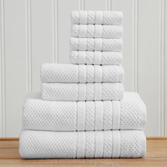 100% Cotton Checkered Jacquard Towel Set