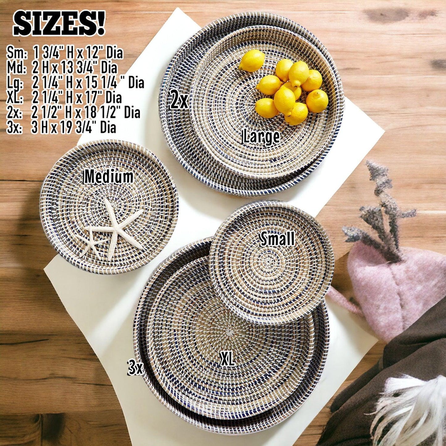 Decorative Seagrass Tray